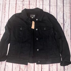 Black Jean Jacket American Eagle Size Large NWT